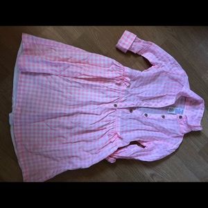Gingham pink and white dress